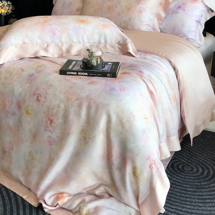 91家纺网 家纺一手货源 找家纺 （总）佳汐蓝家纺 2025春夏臻品60兰精天丝四件套-露华