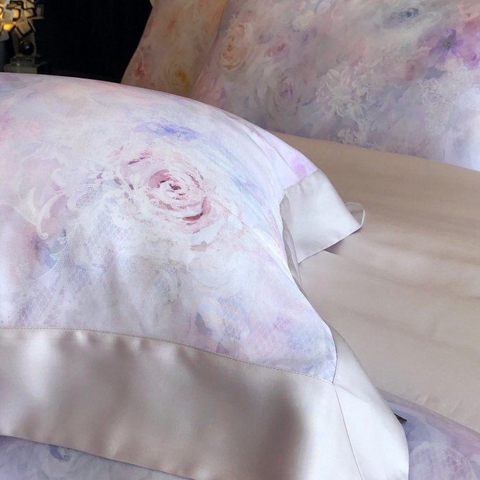 91家纺网 家纺一手货源 找家纺 佳汐蓝家纺 2025春夏臻品60兰精天丝四件套-露华 露华-紫色