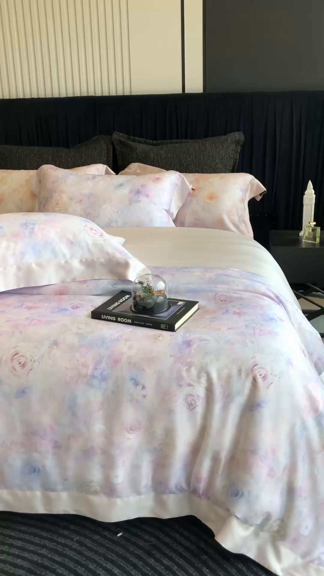 91家纺网 家纺一手货源 找家纺 佳汐蓝家纺 2025春夏臻品60兰精天丝四件套-露华 露华-紫色