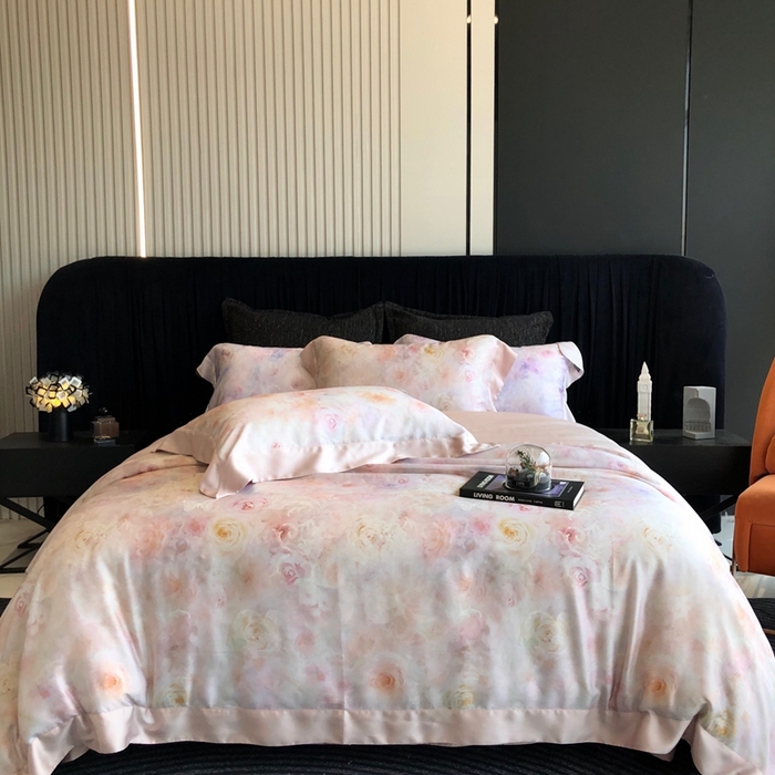 91家纺网 家纺一手货源 找家纺 （总）佳汐蓝家纺 2025春夏臻品60兰精天丝四件套-露华