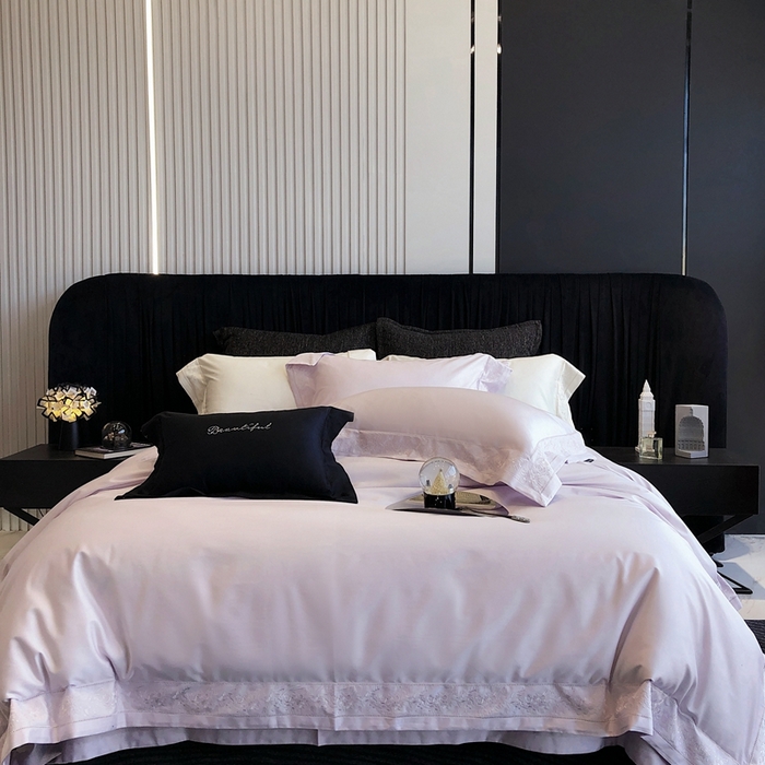 佳汐蓝家纺 2025春夏臻品100S CR工艺澳棉四件套-帝普露 帝普露-紫色