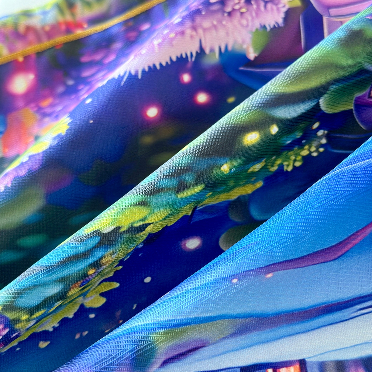 91家纺网 家纺一手货源 找家纺 乐居家纺 2025新款凉感高密冰丝双人印花枕套+内芯 梦幻小吾