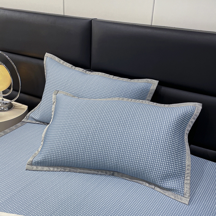 91家纺网 家纺一手货源 找家纺 乐居家纺 2025新款3D凉豆豆床凉席系列 蓝色