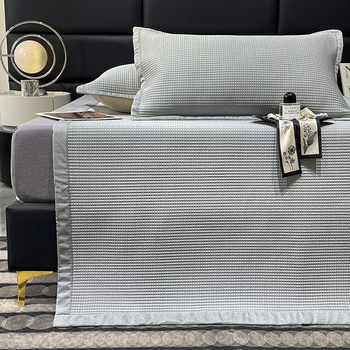 91家纺网 家纺一手货源 找家纺 乐居家纺 2025新款3D凉豆豆床凉席系列 灰色