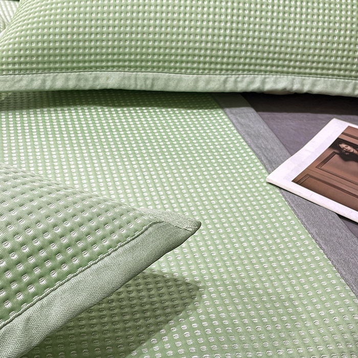 91家纺网 家纺一手货源 找家纺 乐居家纺 2025新款3D凉豆豆床凉席系列 绿色