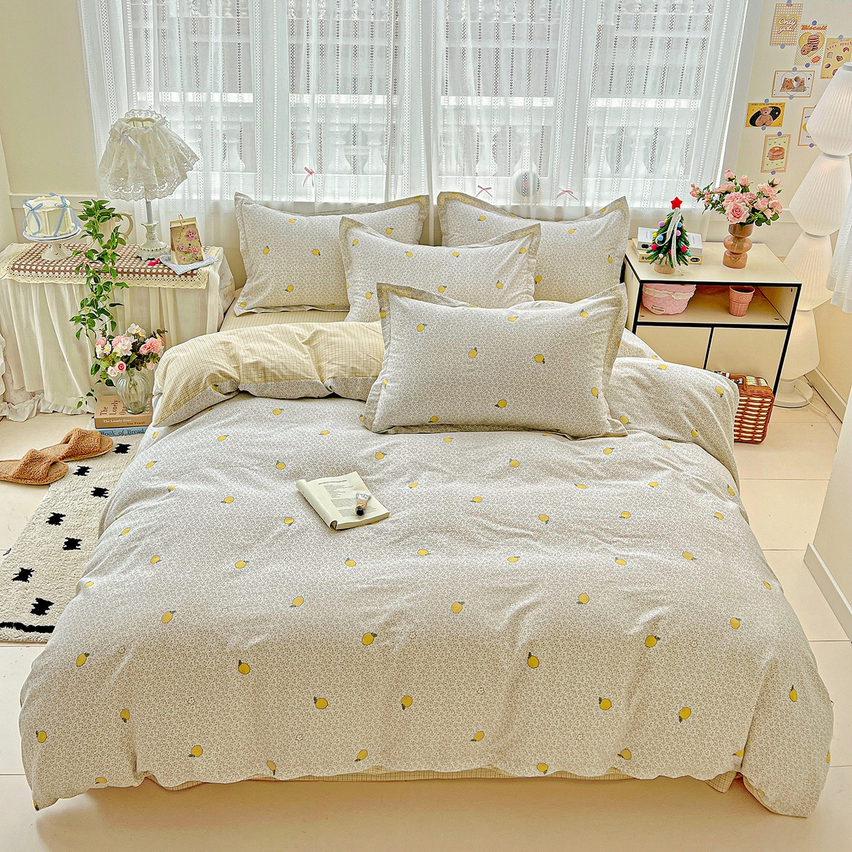 依庭2025春夏新款12868全棉纯棉四件套 乐柠-黄