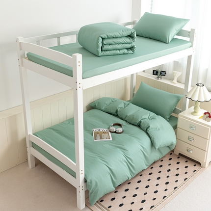 91家纺网 家纺一手货源 找家纺 有点武功 2025新款全棉纯棉纯色40支13372床单床笠款学生三件套 