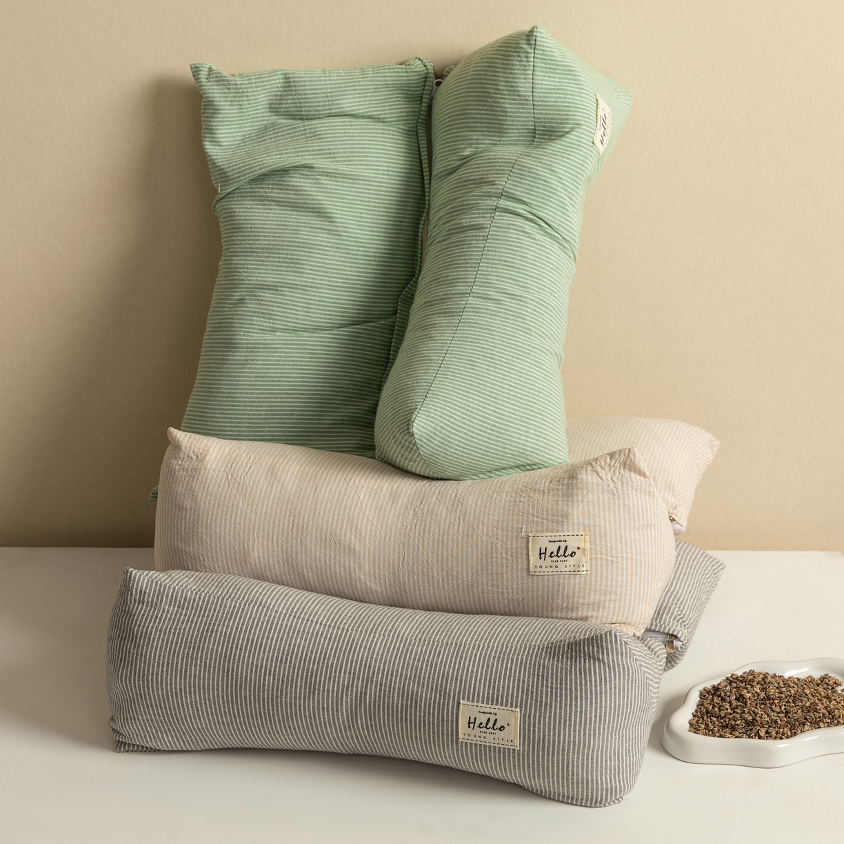 91家纺网 家纺一手货源 找家纺 （总）芯奇想 2025新款KBX全棉二合一荞麦枕枕头枕芯