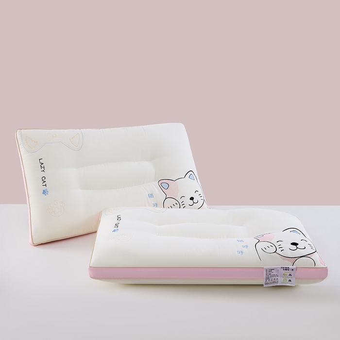 91家纺网 家纺一手货源 找家纺 （总）雅晨枕芯工厂店 2025新款猫呼呼针织棉SPA护颈枕