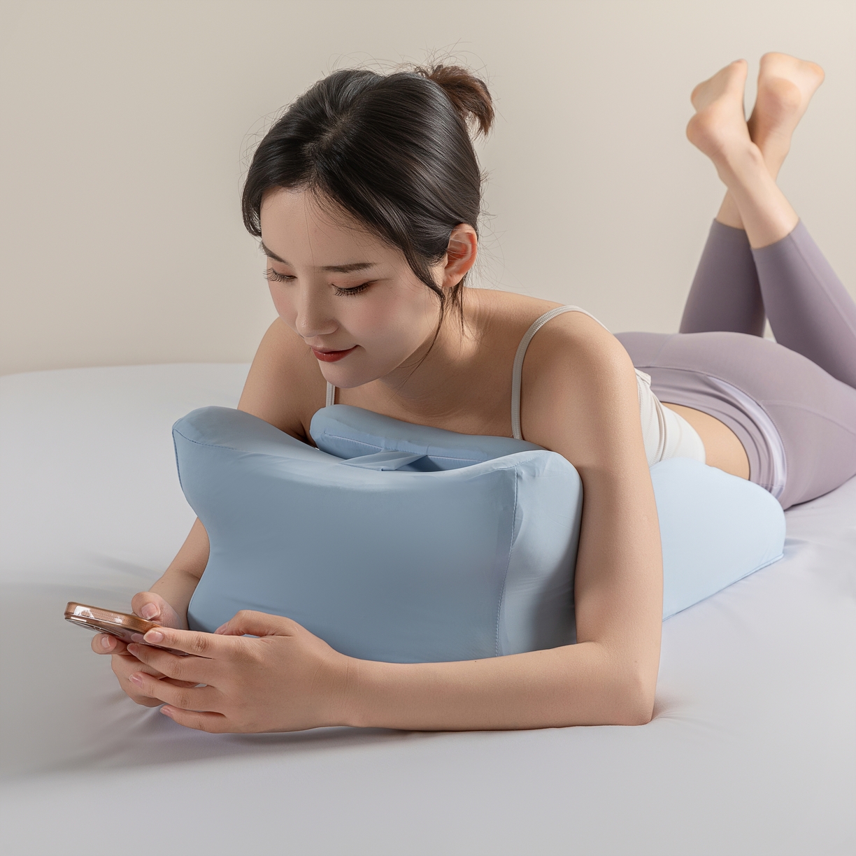 91家纺网 家纺一手货源 找家纺 （总）其乐枕芯 2025新款凉感丝人体工学趴睡枕60*36*22cm