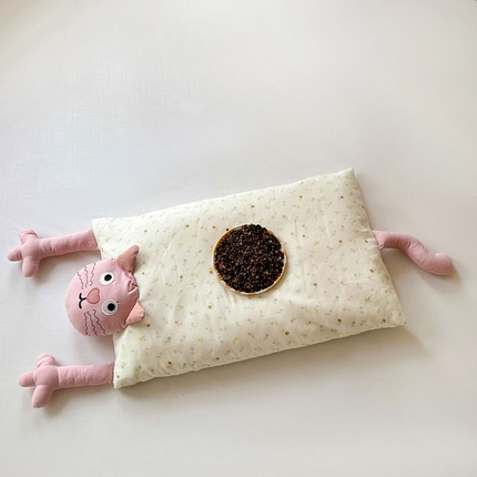 91家纺网 家纺一手货源 找家纺 （总）亦帆枕芯  2025新款哇噻猫-理想猫全棉纯棉双层纱甜荞麦枕芯卡通儿童学生成人护颈枕