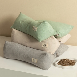 91家纺网 家纺一手货源 找家纺 （总）芯奇想 2025新款KBX全棉二合一荞麦枕枕头枕芯,KBX全棉二合一荞麦枕灰条纹,KBX全棉二合一荞麦枕绿条纹,KBX全棉二合一荞麦枕玉粉色