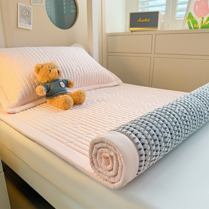 91家纺网 家纺一手货源 找家纺 （总）雯豆家纺 2025新款学生宿舍夹棉床褥薄垫子上下铺床单人床护垫