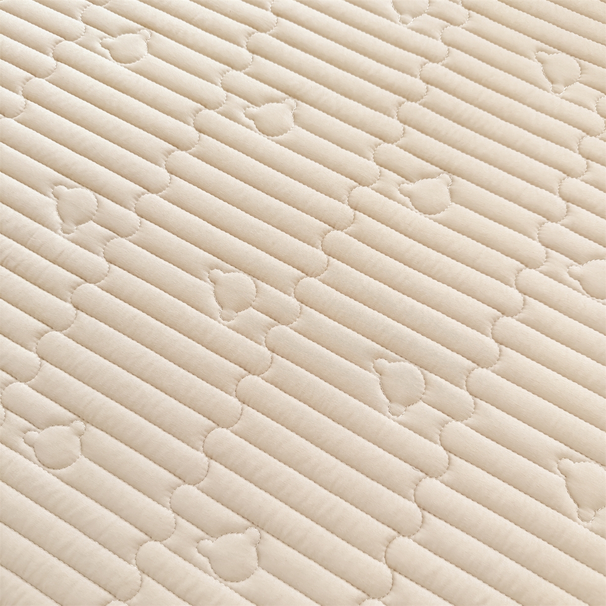 91家纺网 家纺一手货源 找家纺 雯豆家纺 2025新款学生宿舍夹棉床褥薄垫子上下铺床单人床护垫 爱心熊-床褥款奶咖