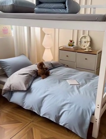 91家纺网 家纺一手货源 找家纺 （总）泽西家纺 2025新款A类加密全棉40支13376学生宿舍双拼纯色纯棉学生三件套