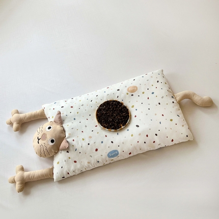 91家纺网 家纺一手货源 找家纺 （总）亦帆枕芯  2025新款哇噻猫-理想猫全棉纯棉双层纱甜荞麦枕芯卡通儿童学生成人护颈枕