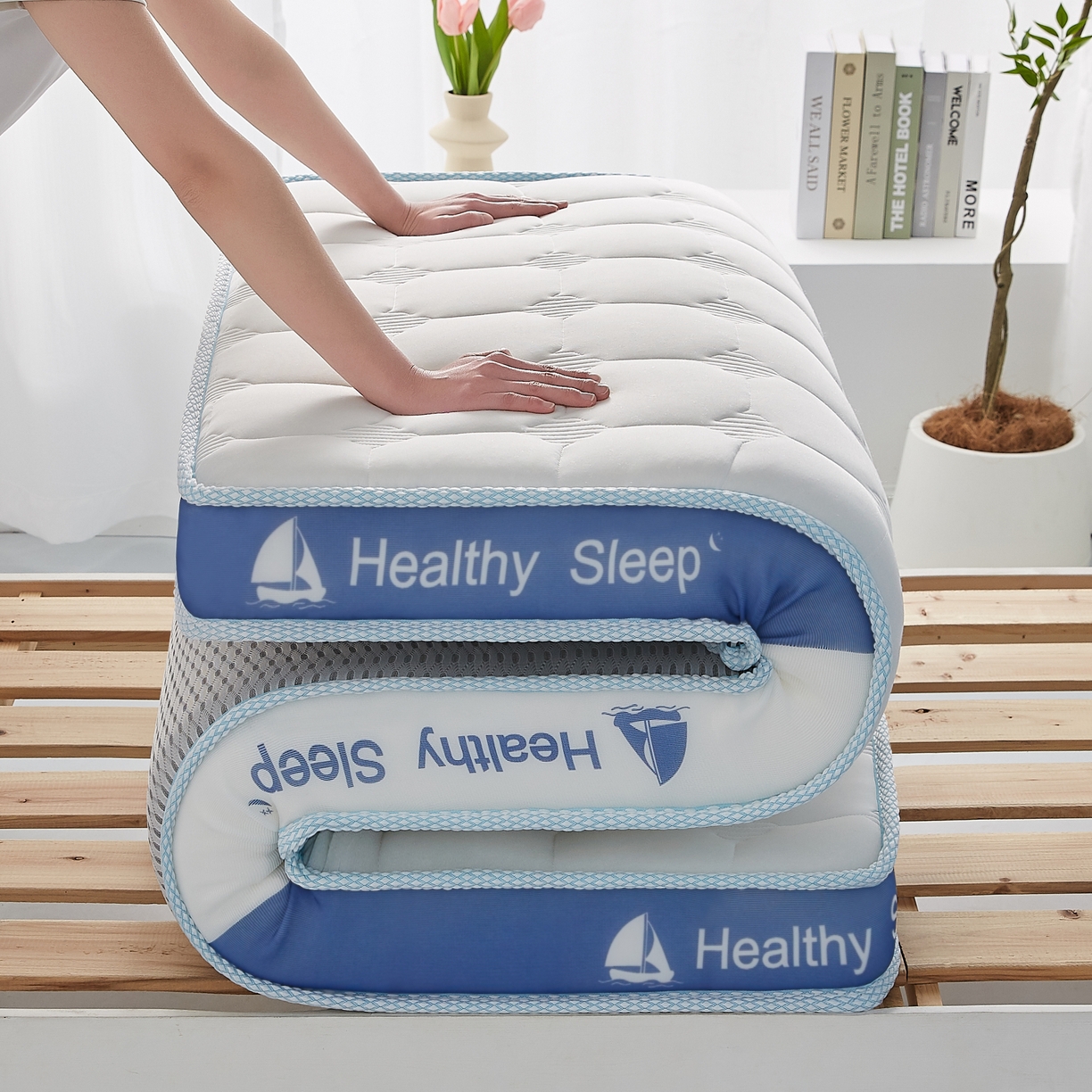 91家纺网 家纺一手货源 找家纺 （总）艺博床垫 2025新款一帆风顺帆船标学生床垫