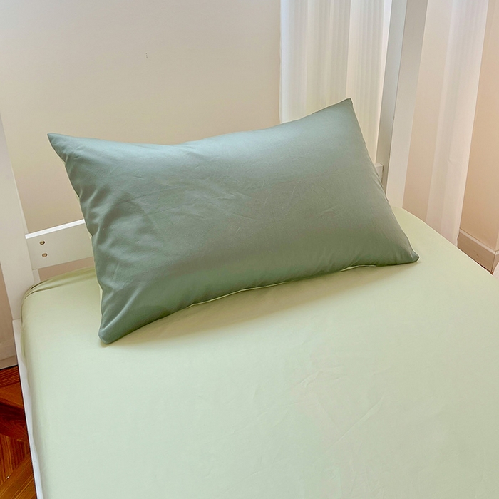 91家纺网 家纺一手货源 找家纺 泽西家纺 2025新款A类加密全棉40支13376简约风宿舍双拼纯色纯棉学生三件套 军绿+橄榄绿