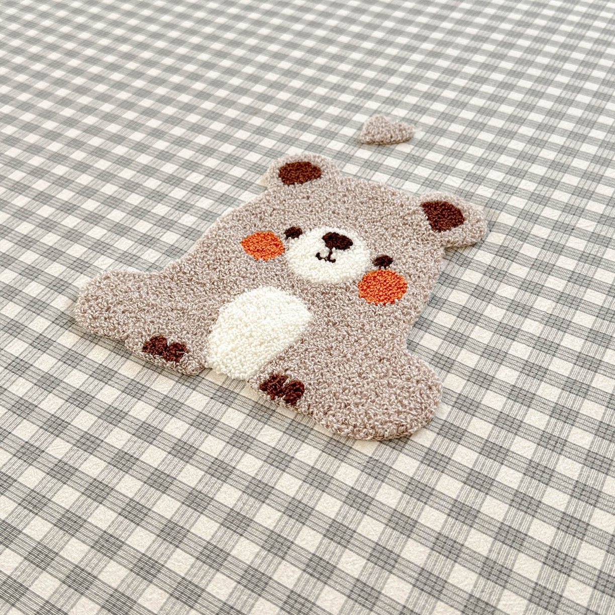 91家纺网 家纺一手货源 找家纺 乐美家纺 2025秋冬新款全棉色织水洗棉床笠三件套系列 熊嘟嘟