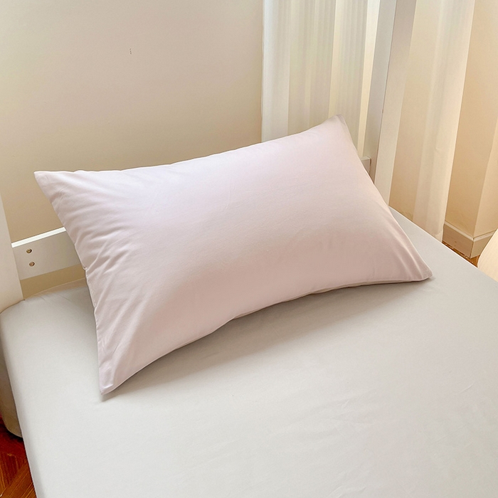 91家纺网 家纺一手货源 找家纺 泽西家纺 2025新款A类加密全棉40支13376简约风宿舍双拼纯色纯棉学生三件套 微微紫+浅米灰