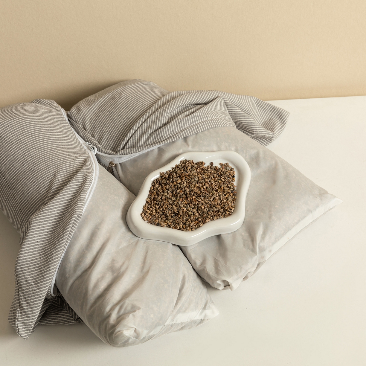 91家纺网 家纺一手货源 找家纺 （总）芯奇想 2025新款KBX全棉二合一荞麦枕枕头枕芯