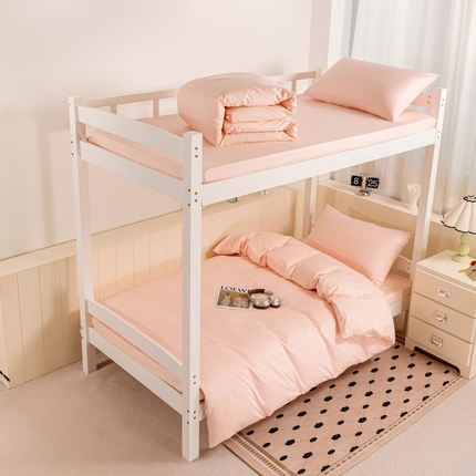 91家纺网 家纺一手货源 找家纺 有点武功 2025新款全棉纯棉纯色40支13372床单床笠款学生三件套 