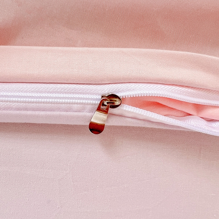 91家纺网 家纺一手货源 找家纺 泽西家纺 2025新款A类加密全棉40支13376简约风宿舍双拼纯色纯棉学生三件套 樱花粉+紫