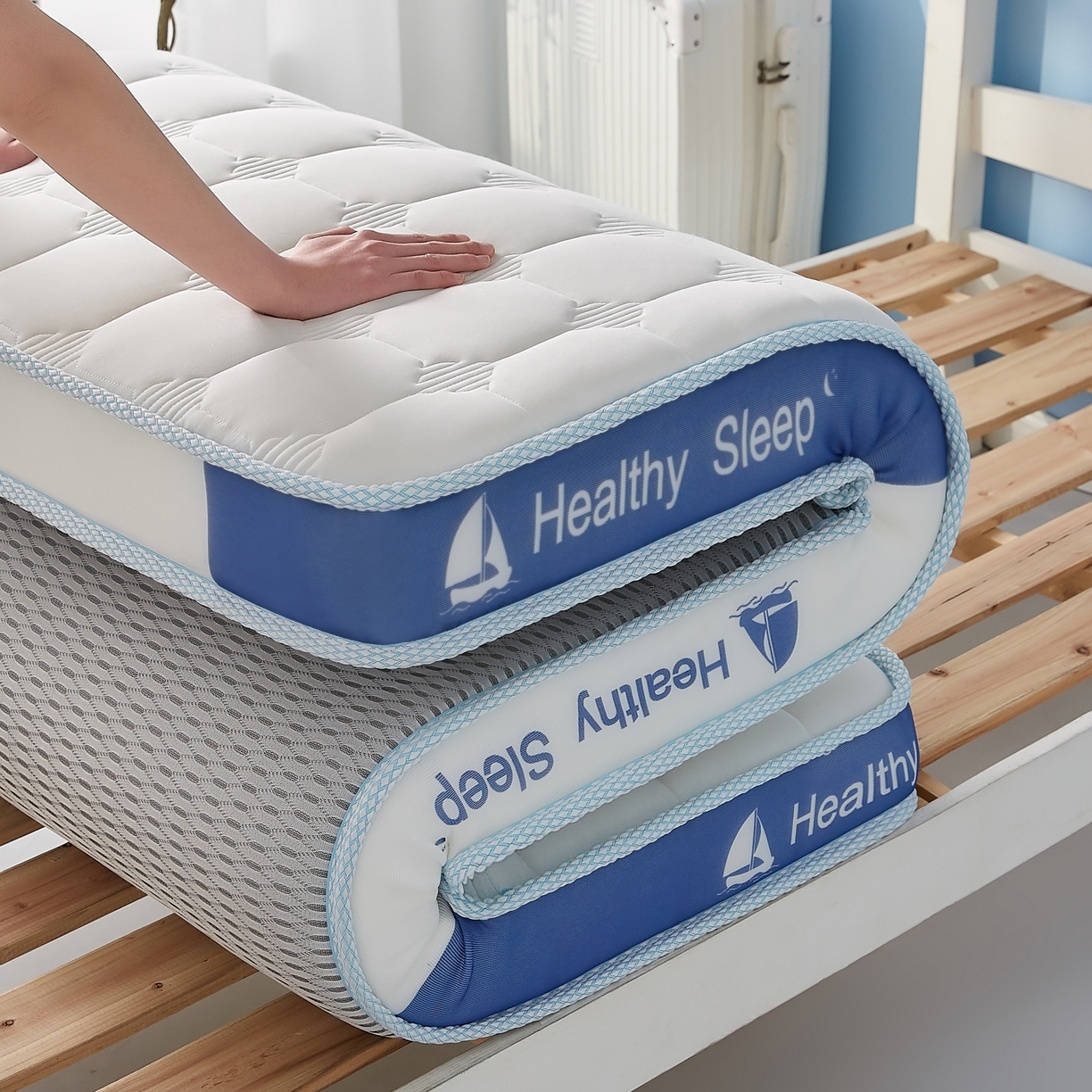 91家纺网 家纺一手货源 找家纺 （总）艺博床垫 2025新款一帆风顺帆船标学生床垫