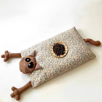 91家纺网 家纺一手货源 找家纺 （总）亦帆枕芯  2025新款哇噻猫-理想猫全棉纯棉双层纱甜荞麦枕芯卡通儿童学生成人护颈枕