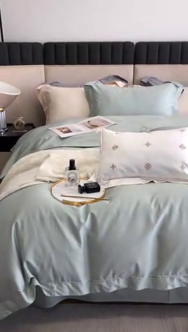 91家纺网 家纺一手货源 找家纺 （总）乐美家纺 2025新款A类100支—简爱系列埋线工艺四件套