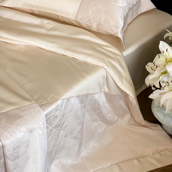 91家纺网 家纺一手货源 找家纺 太古汇2025春夏新款兰精天丝高精密夏被夏凉被空调被四件套奥斯汀系列奥斯汀系列 奥斯汀-奶油白