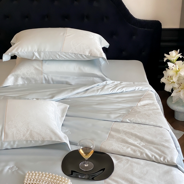 91家纺网 家纺一手货源 找家纺 太古汇2025春夏新款兰精天丝高精密夏被夏凉被空调被四件套奥斯汀系列奥斯汀系列 奥斯汀-天蓝