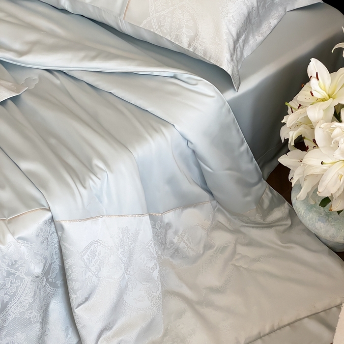 91家纺网 家纺一手货源 找家纺 太古汇2025春夏新款兰精天丝高精密夏被夏凉被空调被四件套奥斯汀系列奥斯汀系列 奥斯汀-天蓝