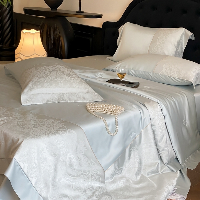 91家纺网 家纺一手货源 找家纺 太古汇2025春夏新款兰精天丝高精密夏被夏凉被空调被四件套奥斯汀系列奥斯汀系列 奥斯汀-天蓝