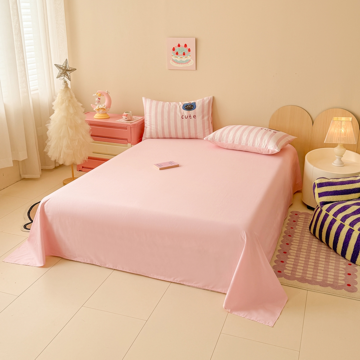 91家纺网 家纺一手货源 找家纺 （总）玉元坊 2025新款13372全棉纯棉180*230*250cm纯色床单