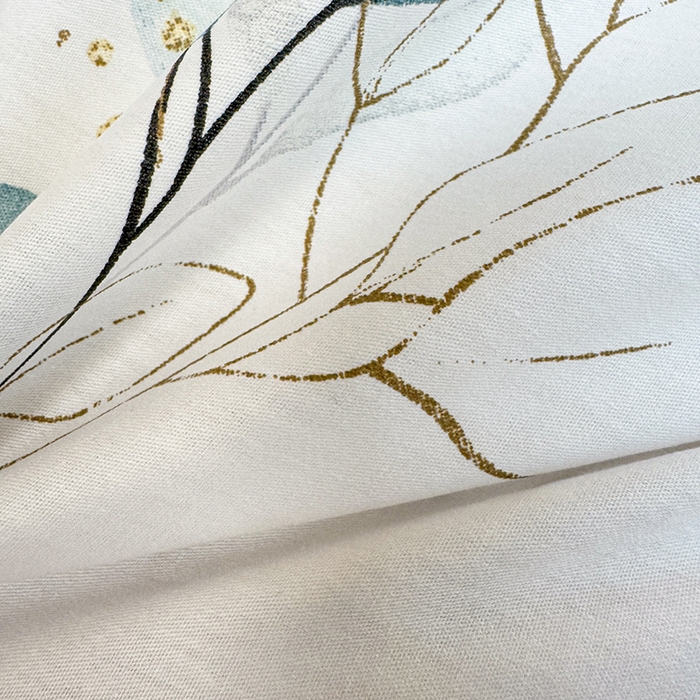 91家纺网 家纺一手货源 找家纺 小懒猪 2025新款ins风小红书同款卡通小清新13372全棉纯棉AB版学生上下铺三件套 枝蔓云舒