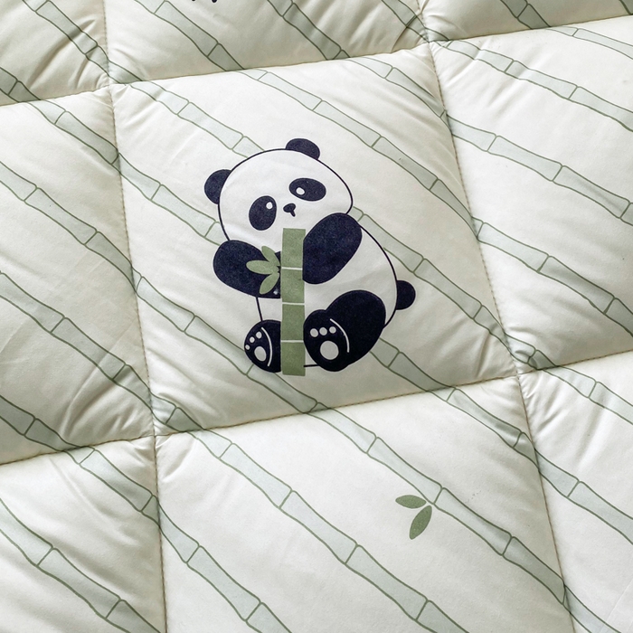 91家纺网 家纺一手货源 找家纺 缦卡琳家纺 2025新款活性生态棉纤维床垫 国宝嘟嘟