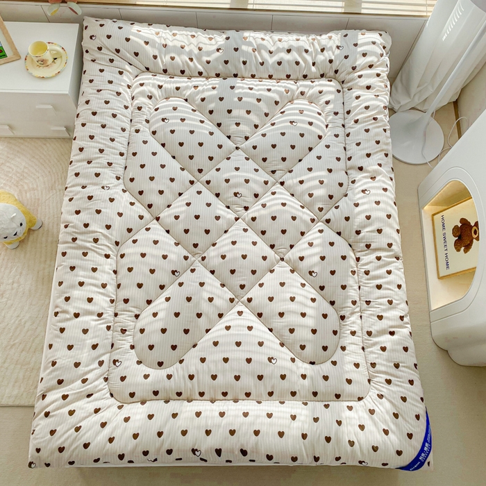 91家纺网 家纺一手货源 找家纺 缦卡琳家纺 2025新款活性生态棉纤维床垫 一心一意