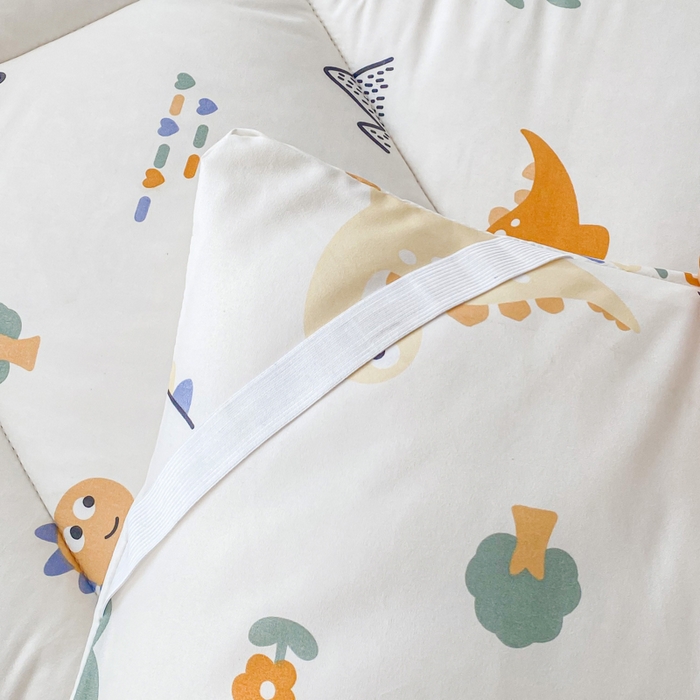 91家纺网 家纺一手货源 找家纺 缦卡琳家纺 2025新款活性生态棉纤维床垫 恐龙派对