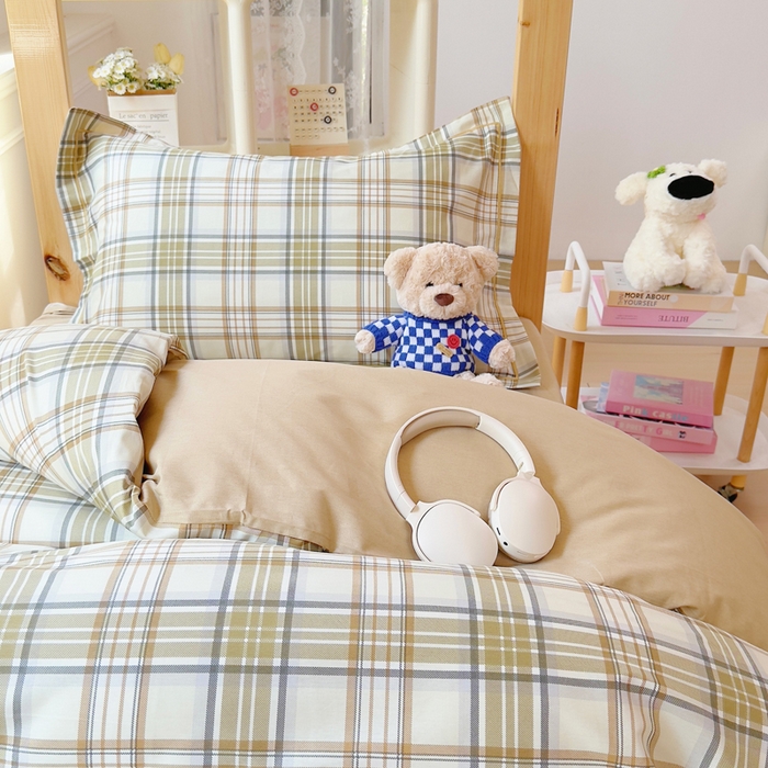 91家纺网 家纺一手货源 找家纺 铭博家纺 新款100%全棉印花学生季宿舍上下铺三件套 印格坊