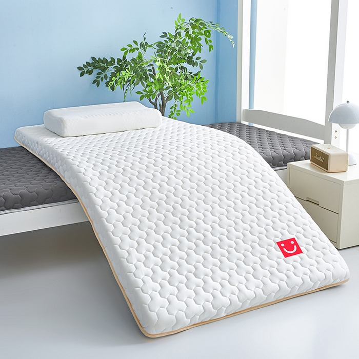 芊梵床垫 2025新款A类牛奶丝乳胶硬质棉床垫-学生款 笑脸-纯净白