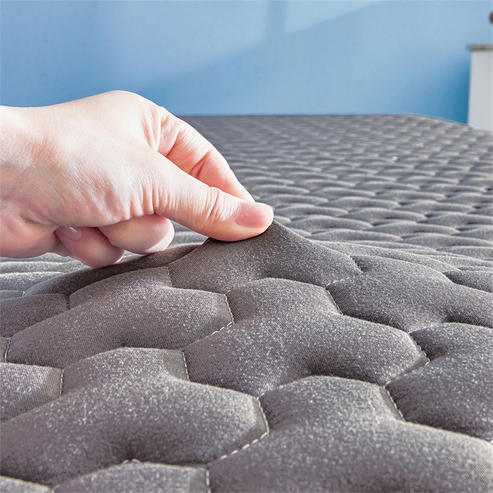 91家纺网 家纺一手货源 找家纺 芊梵床垫 2025新款A类牛奶丝乳胶硬质棉床垫-成人款 笑脸-星辰灰