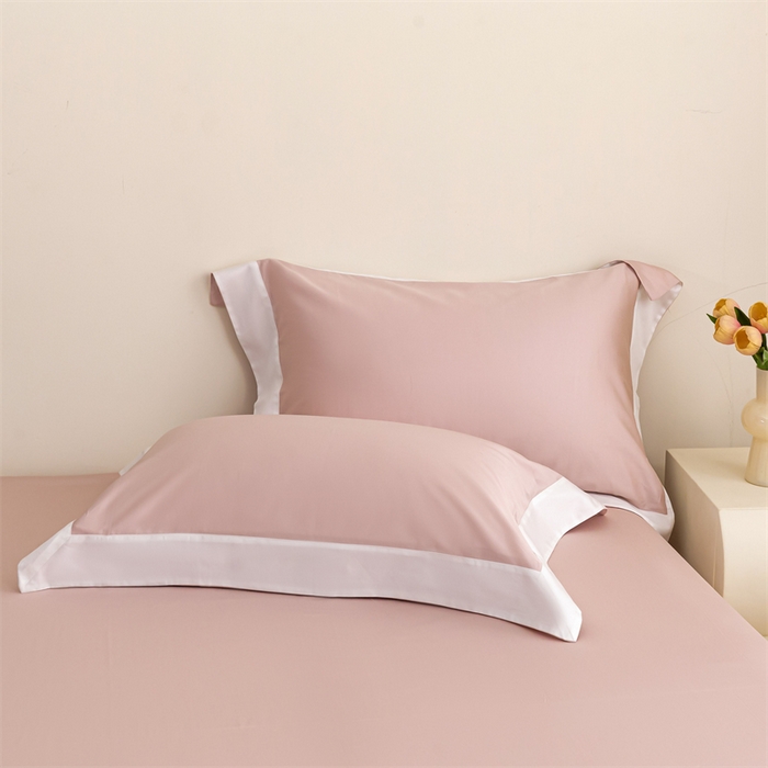 91家纺网 家纺一手货源 找家纺 （总）晶缦家纺 2025新款纯棉全棉双股100支贡缎长绒棉拼边四件套