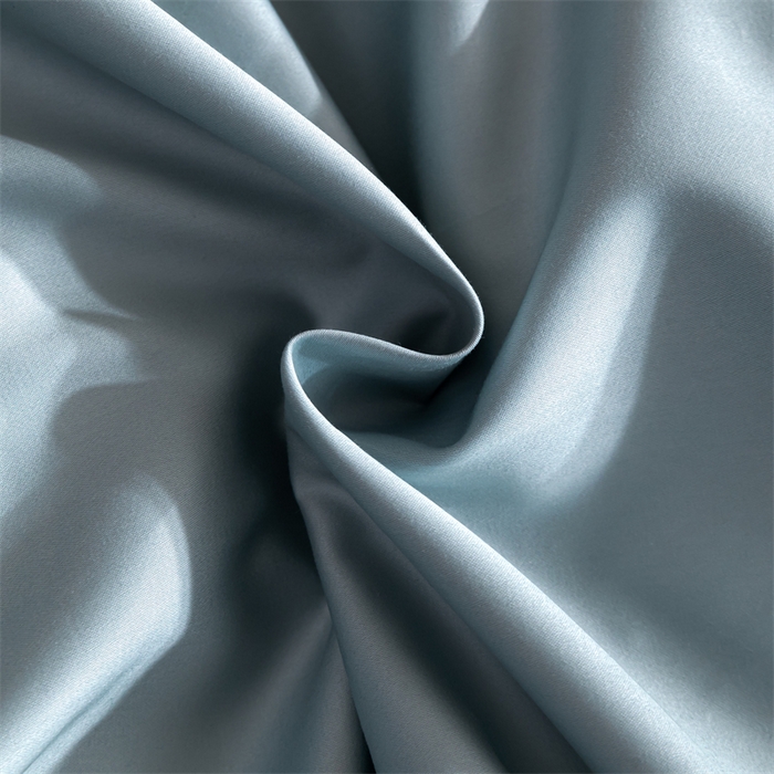 91家纺网 家纺一手货源 找家纺 晶缦家纺 2025新款纯棉全棉50支双股贡缎长绒棉拼边四件套 流光绮境-天青