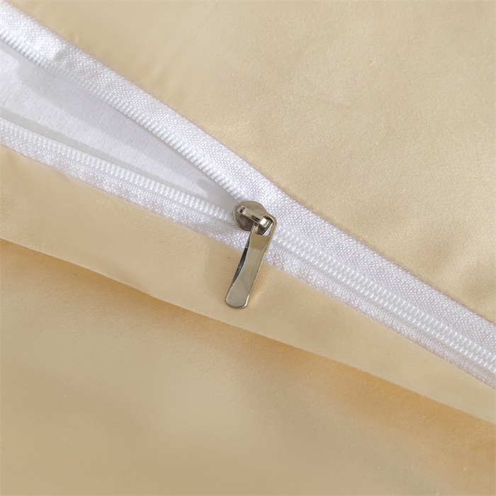 91家纺网 家纺一手货源 找家纺 晶缦家纺 2025新款纯棉全棉50支双股贡缎长绒棉拼边四件套 流光绮境-缃月