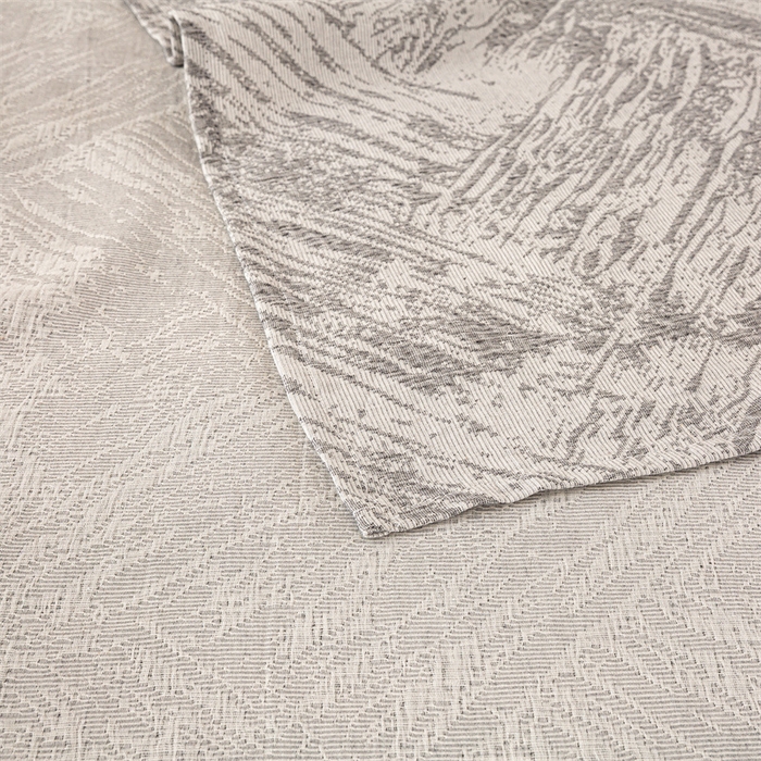 91家纺网 家纺一手货源 找家纺 灰鲸 2025新款全棉纯棉三层纱色织提花床单 本色-灰