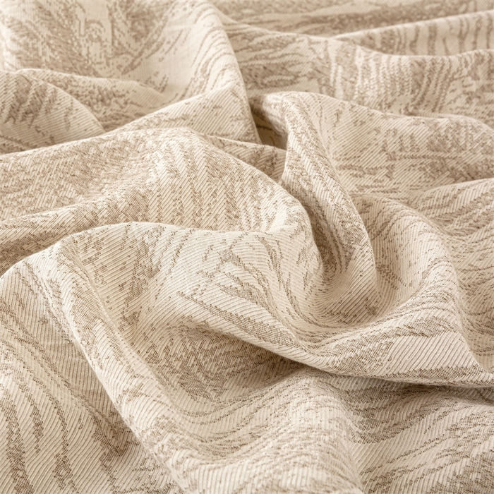 91家纺网 家纺一手货源 找家纺 灰鲸 2025新款全棉纯棉三层纱色织提花床单 本色-咖