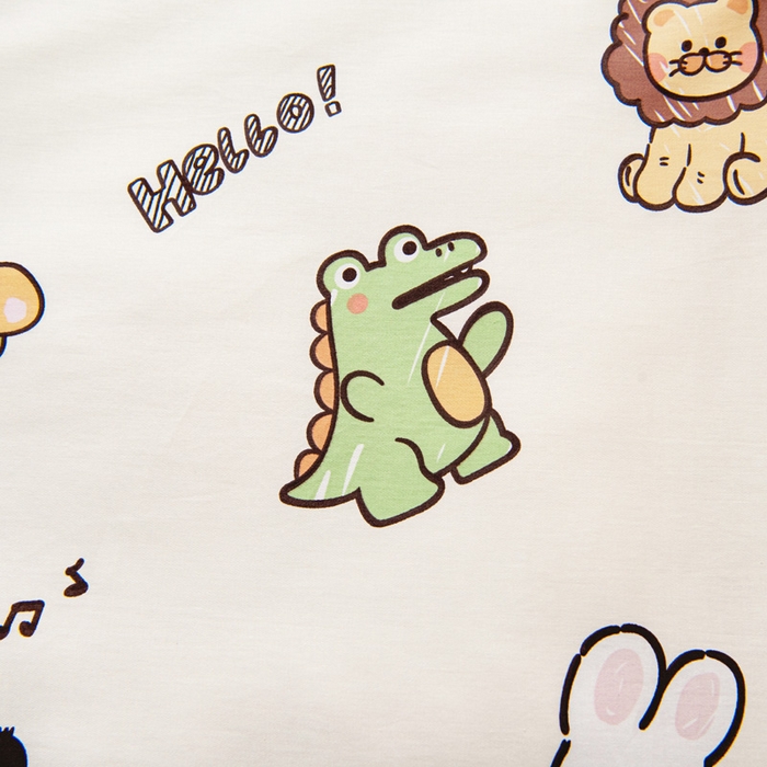 91家纺网 家纺一手货源 找家纺 乐秀家纺 2025新款全棉幼儿园被子三件套卡通纯棉被套被芯六件套 快乐派对