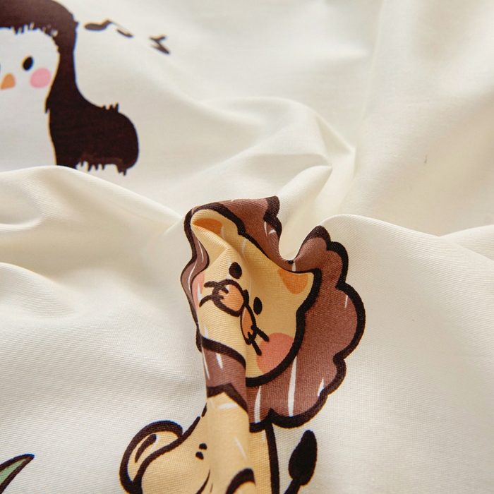 91家纺网 家纺一手货源 找家纺 乐秀家纺 2025新款全棉幼儿园被子三件套卡通纯棉被套被芯六件套 快乐派对