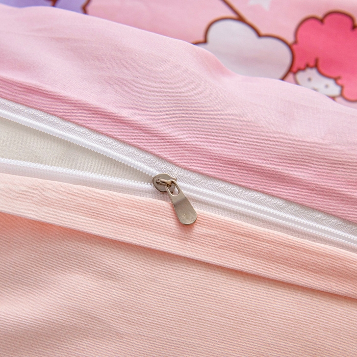 91家纺网 家纺一手货源 找家纺 乐秀家纺 2025新款全棉幼儿园被子三件套卡通纯棉被套被芯六件套 晚安宝贝